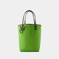tote bag anchor tall - j.w. anderson - toile - vert/marron