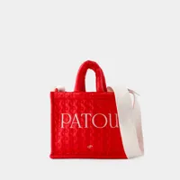 tote bag patou small - patou - coton - red ski slope