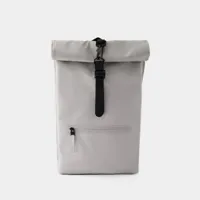sac à dos rolltop rucksack - rains - synthétique - gris