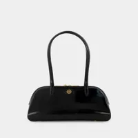 sac hobo robinson e/w small satchel - tory burch - cuir - noir