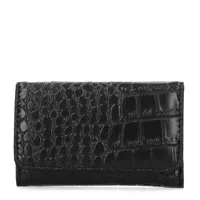 portefeuille avec imprimé croco - noir (maat onesize)