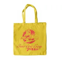 heroes official stranger things 4 surfer boy pizza tote bag jaune