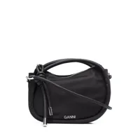 ganni- knot baguette mini nylon handbag