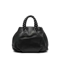 hereu- bombon medium plaited-handle leather handbag