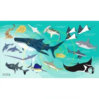 oceanarium sharks & rays l towel multicolore